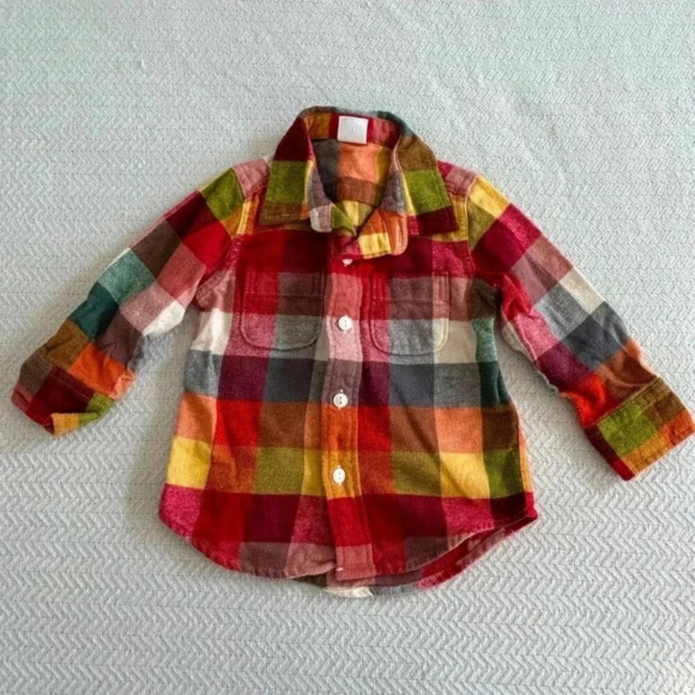 GAP Button Down Flannel 12-18 months